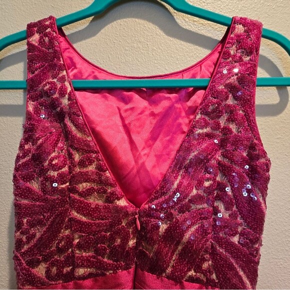 NWOT Monique Lhuillier Sequin Barbiecore Ring Around Dress Pink Pockets Sz 2 - Picture 7 of 9
